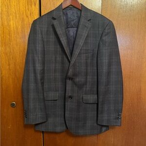 Jos. A. Bank Reserve Sport Coat Blazer Navy Plaid E Thomas Wool Cashmere size 39